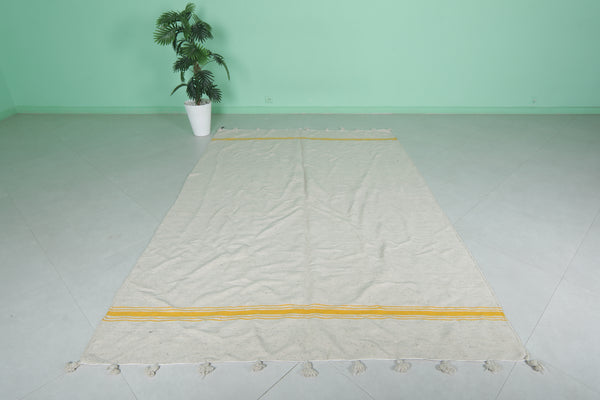 Flatwoven berber Moroccan rug | 5.9 FT × 8.8 FT | Timeless handmade craftsmanship