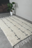 Beni Ourain Rug 5.1 x 7.8 ft – Handmade Moroccan Wool Carpet