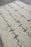 Beni Ourain Rug 5.1 x 7.8 ft – Handmade Moroccan Wool Carpet