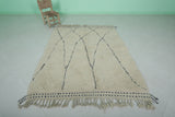 Beni Ourain Moroccan Rug 5.1 x 6.2 ft - Handmade Wool Rug