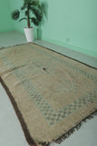 Old Handmade Moroccan Rug | 3.5 FT × 6.8 FT