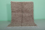 Handwoven Moroccan Checkered Rug – 4.7 x 6.6 ft