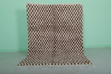 Handwoven Moroccan Checkered Rug – 4.7 x 6.6 ft