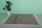 Handwoven Moroccan Checkered Rug – 4.7 x 6.6 ft