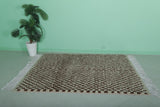 Handwoven Moroccan Checkered Rug – 4.7 x 6.6 ft