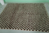 Handwoven Moroccan Checkered Rug – 4.7 x 6.6 ft