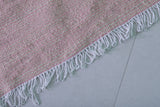 Soft Pink Moroccan Rug – Minimalist Handwoven Accent | 3.4 FT x 5.2 FT