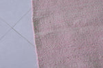 Soft Pink Moroccan Rug – Minimalist Handwoven Accent | 3.4 FT x 5.2 FT