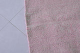 Soft Pink Moroccan Rug – Minimalist Handwoven Accent | 3.4 FT x 5.2 FT