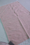 Soft Pink Moroccan Rug – Minimalist Handwoven Accent | 3.4 FT x 5.2 FT