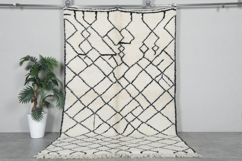 Authentic Moroccan Beni Ourain Rug 5.1 FT X 8.2 FT