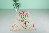 Colorful Moroccan Azilal Runner Rug - 4.2 FT X 7.9 FT | Unique Handwoven Decor