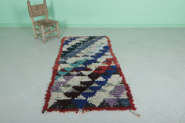 Colorful berber rug – 2.6 x 5.6 FT | Handmade Moroccan runner
