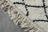 Authentic Moroccan Beni Ourain Rug 5.1 FT X 8.2 FT
