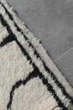 Authentic Moroccan Beni Ourain Rug 5.1 FT X 8.2 FT