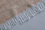 Natural Striped Moroccan Rug – Earthy Handwoven Decor | 3.4 FT x 5.8 FT