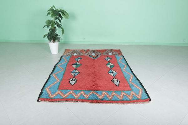 Moroccan rug – 5.2 x 7.3 ft vibrant handwoven berber carpet
