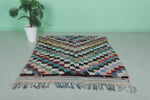 Square Colorful Berber Moroccan Rug - 4.8 FT X 5.4 FT | Unique Handcrafted Decor