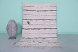 Beige handwoven berber Moroccan rug