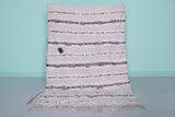 Beige handwoven berber Moroccan rug