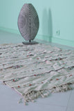 Beige handwoven berber Moroccan rug