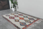 Vintage Moroccan Rug 4.2 X 6.5 FT Berber Rug