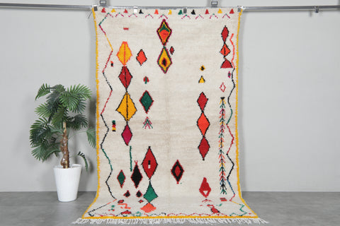 Colorful Moroccan Wool Rug 4.7 FT X 8.2 FT