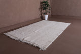 5.1 X 8.4 FT Moroccan Wool Rug - Simple & Elegant Ivory