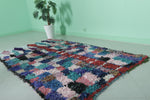 Boucherouite Handmade Moroccan Berber Rug - 3.8 FT X 6.8 FT | Vibrant Artisan Craft