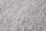 5.1 X 8.4 FT Moroccan Wool Rug - Simple & Elegant Ivory