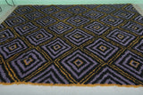 Moroccan Wool Rug 8.4 X 10.1 Feet - Geometric Diamond Design