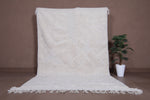 6.7 X 9.1 FT Moroccan Wool Rug - Cozy Ivory with Tassel Finish