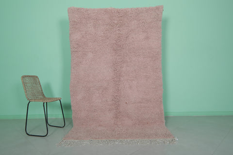 Handmade Moroccan Rug – Soft Pink, 4.9 FT x 7.8 FT