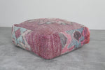 Vintage Moroccan Pouf - Handwoven Floor Cushion 24x24