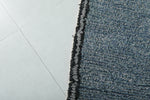 Moroccan Rug 4.2 X 6 Feet - Handwoven Blue with Black Border