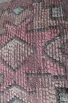 Vintage Moroccan Pouf - Handwoven Floor Cushion 24x24