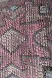 Vintage Moroccan Pouf - Handwoven Floor Cushion 24x24
