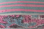 Vintage Moroccan Pouf - Handwoven Floor Cushion 24x24