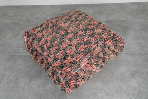 Handmade Moroccan pouf - Vintage shag rug ottoman