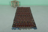 Vintage Moroccan Berber Rug 2.4 FT x 5 FT | Handwoven Tribal Runner