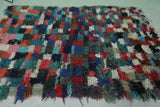 Colorful Boucherouite Rug – 5.1 x 7.2 FT | Handmade Moroccan Shag Rug