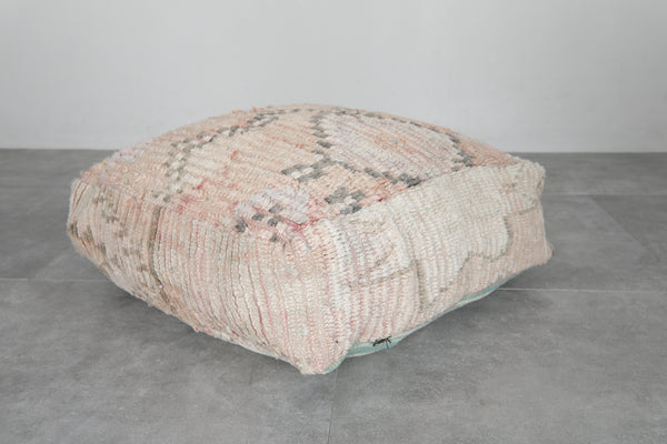 Handmade Moroccan pouf - Vintage beni ourain rug ottoman