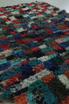 Colorful Boucherouite Rug – 5.1 x 7.2 FT | Handmade Moroccan Shag Rug