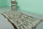 Vintage Handmade Moroccan Runner Rug – 2.7 x 5.9 ft, Neutral Tones with Tribal Patterns