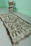 Vintage Handmade Moroccan Runner Rug – 2.7 x 5.9 ft, Neutral Tones with Tribal Patterns