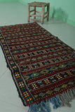 Vintage Moroccan Berber Rug 2.4 FT x 5 FT | Handwoven Tribal Runner