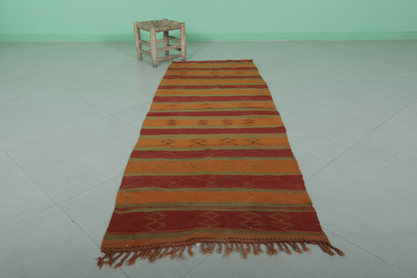 Handwoven Moroccan runner rug – 2.6 FT x 7.2 FT | Traditional berber design