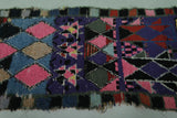 Colorful Moroccan Berber Runner Rug - Handmade 2.8 x 5.7 ft