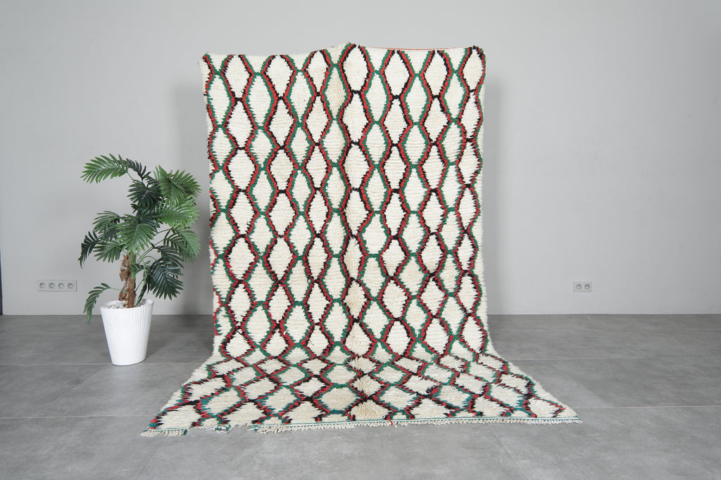 Trellis Moroccan Rug 5.4 FT X 8.5 FT Handmade Berber Rug