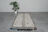 Handmade All Wool Rug 3.8 x 6.5 ft Moroccan Berber Carpet